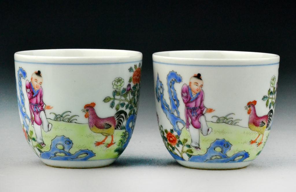  2 Chinese Famille Rose Porcelain 1729fb