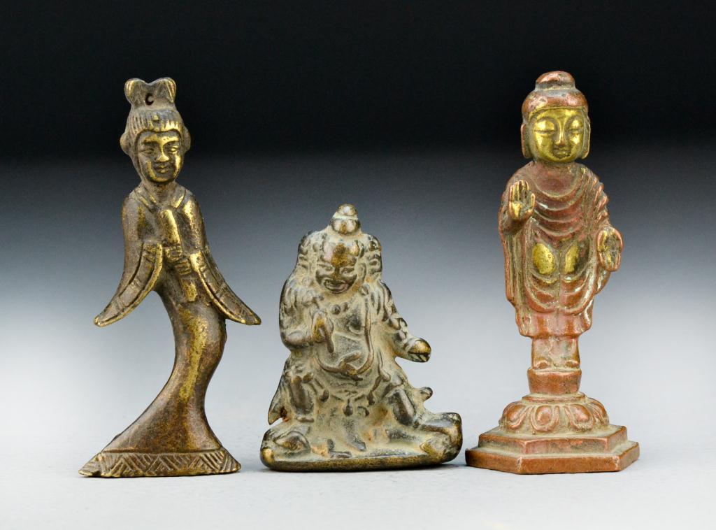 (3) Chinese Bronze FiguresTo include