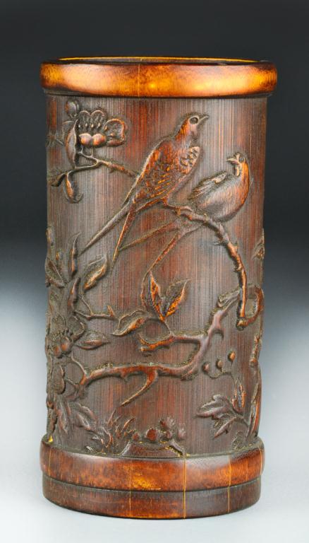 Chinese Carved Bamboo BrushwashFinely 172a34