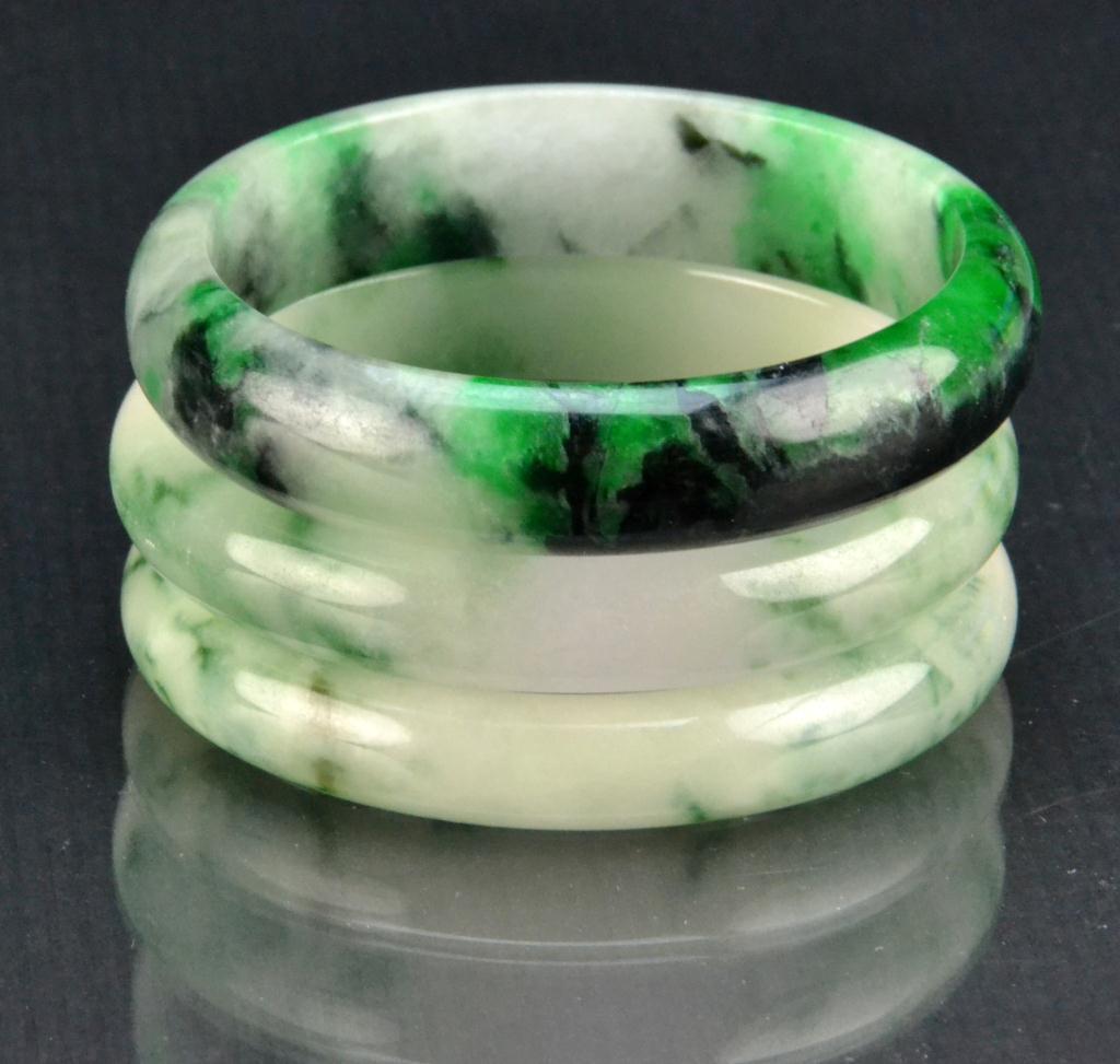  3 Chinese Jade Jadeite Bangle 172a3e