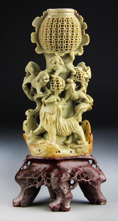 Large Chinese Soapstone Carving 172a91