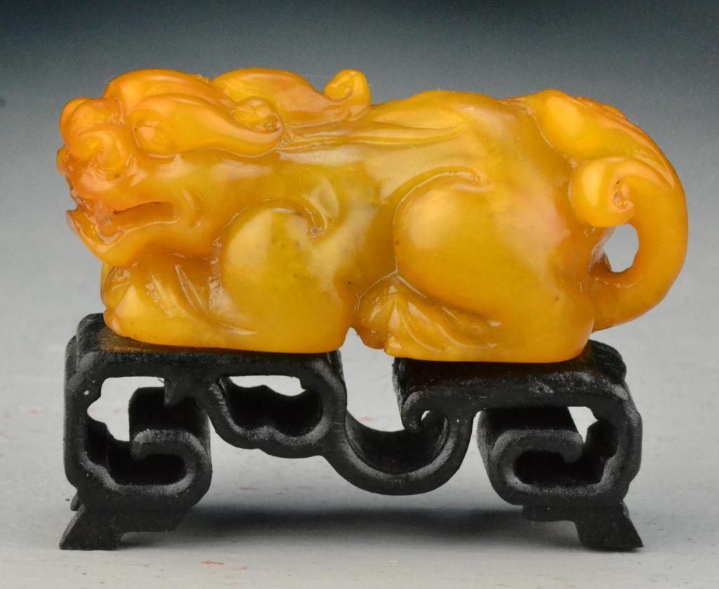 Chinese Tianhuang Stone Carved DragonFinely