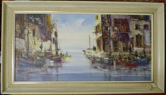 Jorge Aguilar oil on canvas Fishing 172b9d