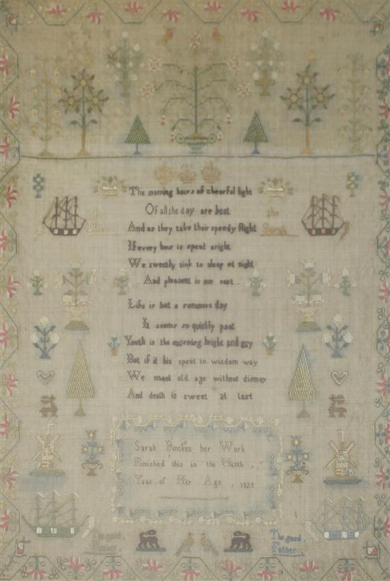 A George IV needlework sampler 172c24