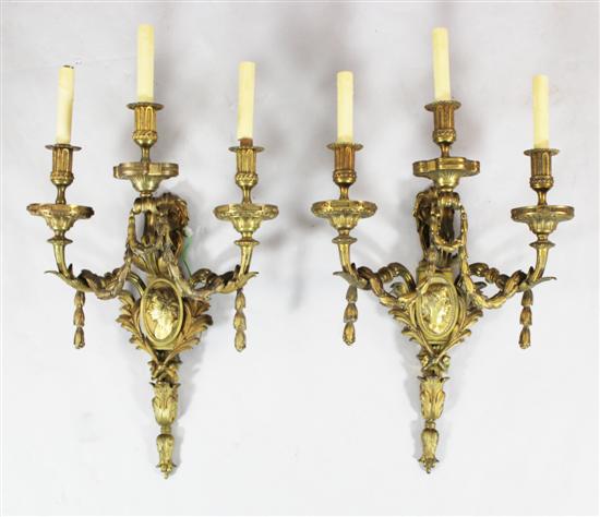 A set of four late 19th century French