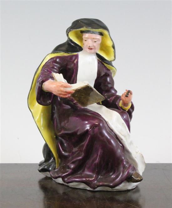 A Bow seated figure of a nun c 1760 172cae