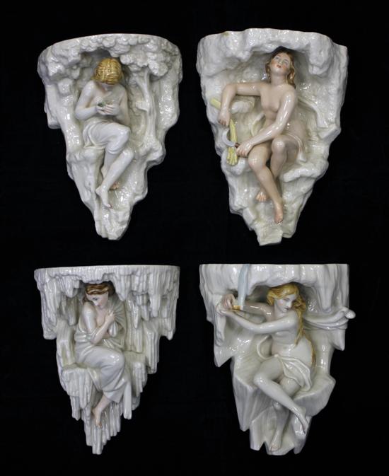 A set of four Royal Worcester figural