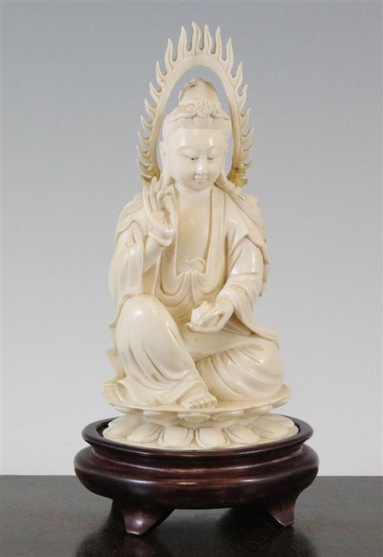 A Chinese ivory seated figure of 172d03