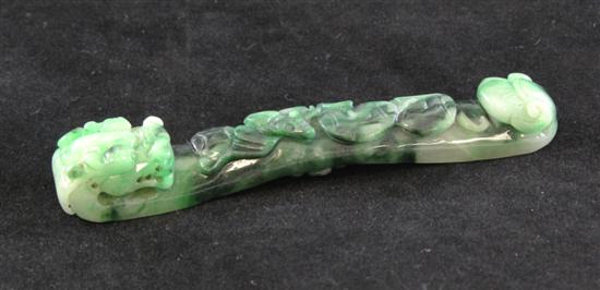 A Chinese jadeite belt hook possibly 172d05