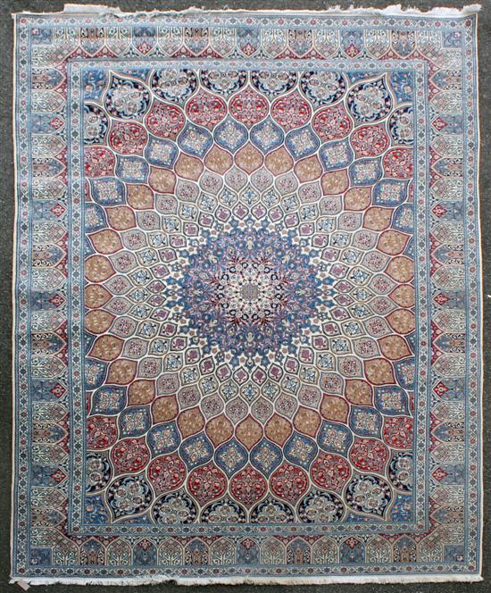 A handmade Nain Habibian part silk 172d48