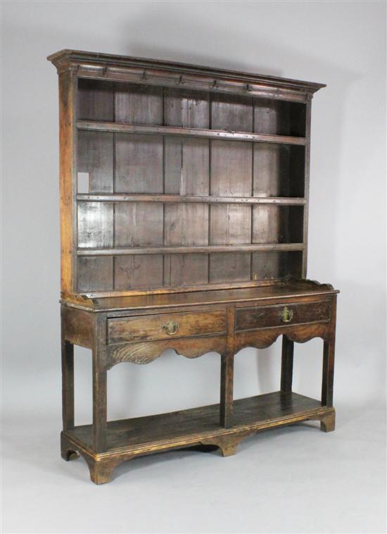 A George III oak dresser with three 172d63