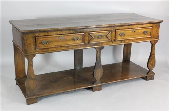 An 18th century design oak dresser