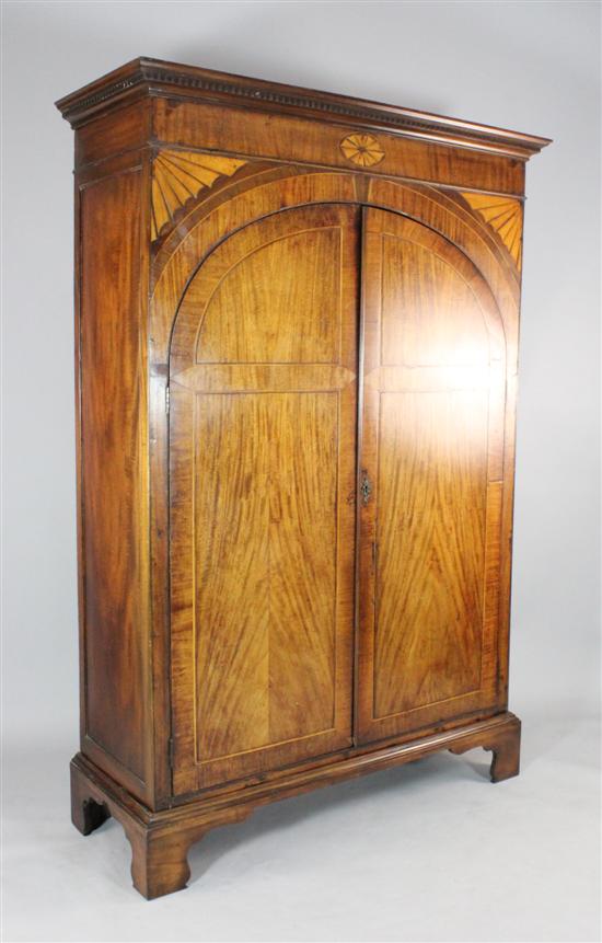 A George III satinwood inlaid mahogany