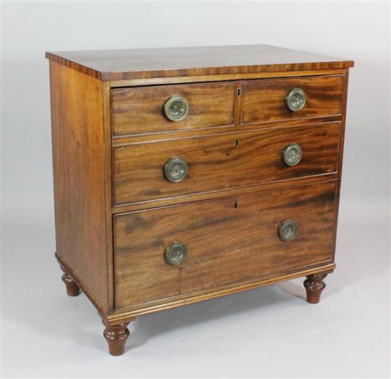 A Regency mahogany chest of two 172d80