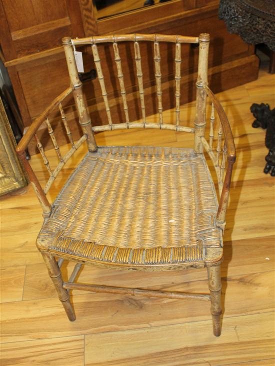 A Regency painted ash faux bamboo 172d8b