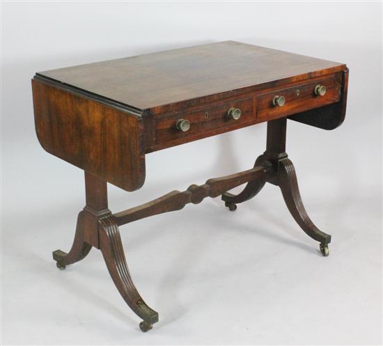A Regency rosewood sofa table with