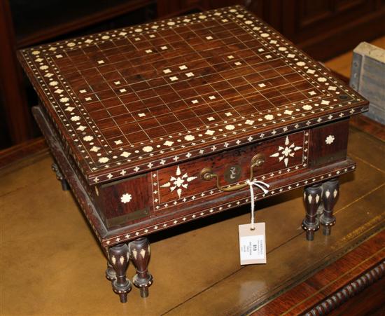 An Anglo Indian ivory inlaid table