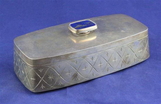 A late 1960's silver trinket box