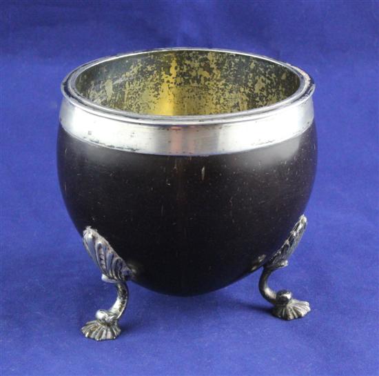 A Victorian silver mounted coconut 172dff