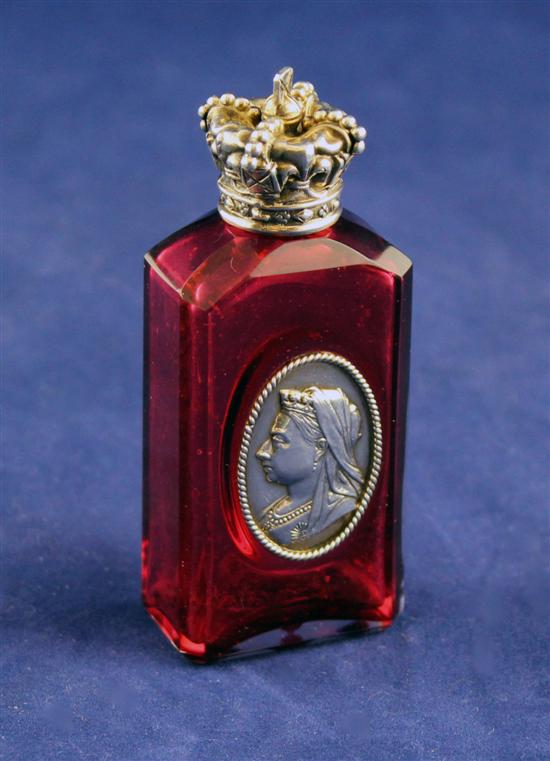 A Victorian silver mounted ruby 172e13