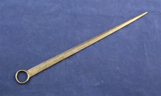 A George III silver meat skewer 172e37