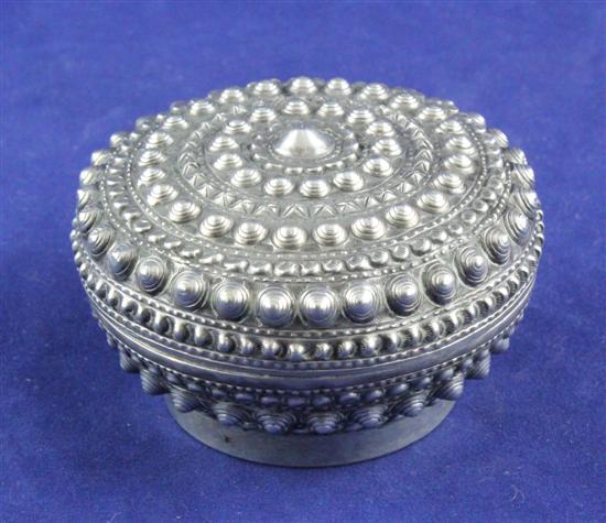 A Chinese silver circular box and 172e40