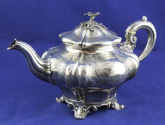 An early Victorian silver teapot