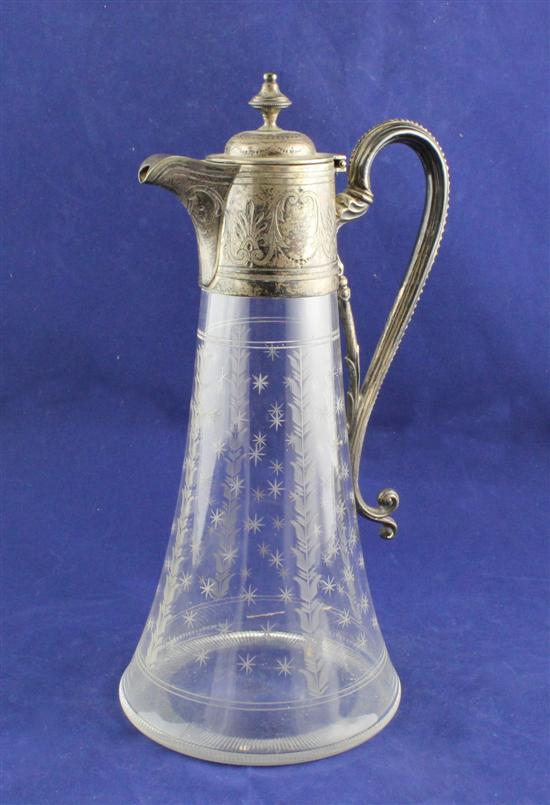 A Victorian silver mounted etched 172e53