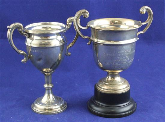 Two George V silver two handled