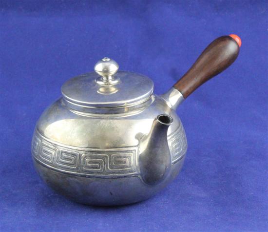 A Chinese silver teapot of globular 172e93