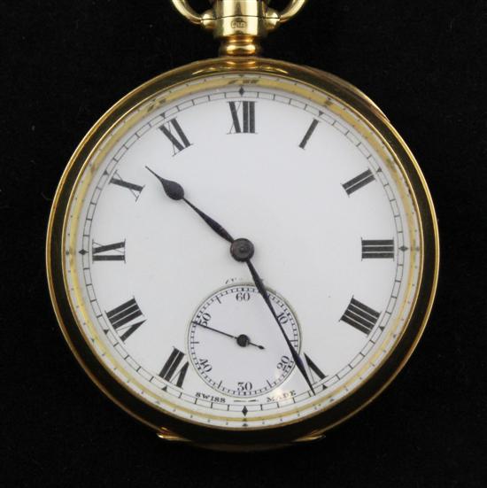 A George V 18ct gold Zenith keyless 172eb2