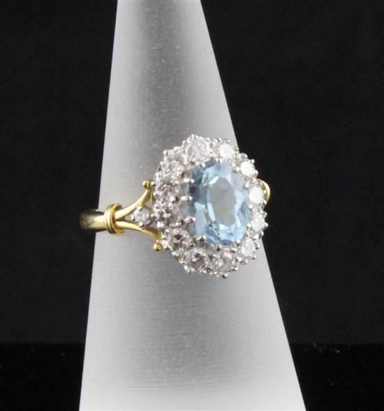 A 1990 s 18ct gold aquamarine and 172ee7