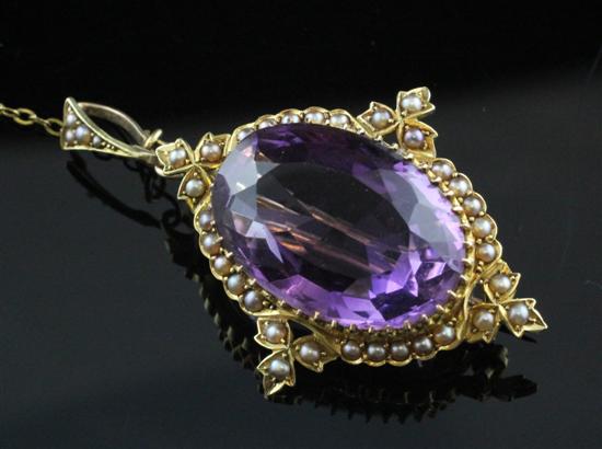 A late Victorian 15ct gold amethyst 172ef1