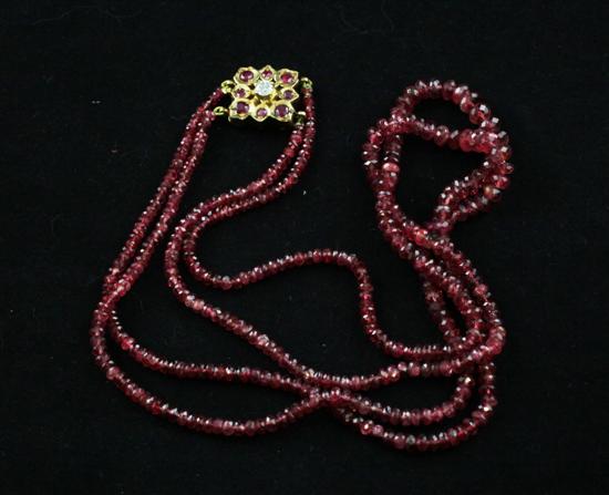 An Indian graduated facet cut ruby 172f2f