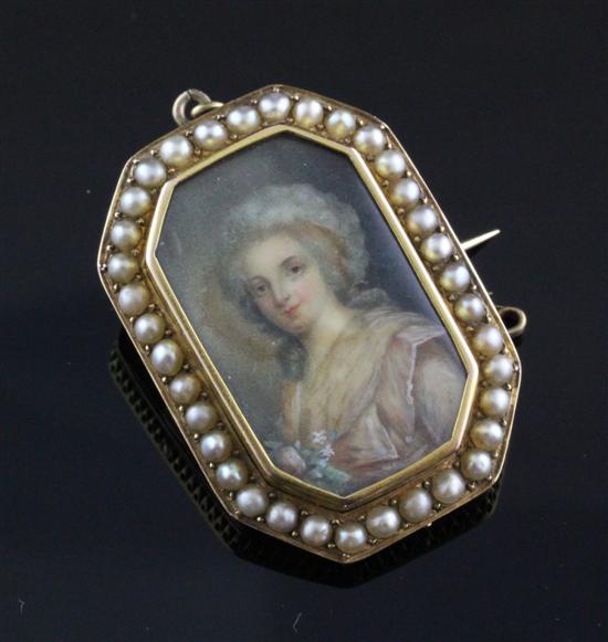 A Victorian gold and split pearl