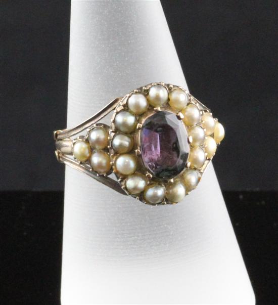 A 19th century gold amethyst and