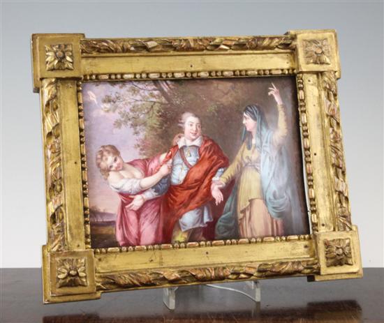 A 19th century French enamel plaque