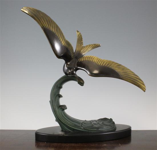 Trebig. An Art Deco bronze model