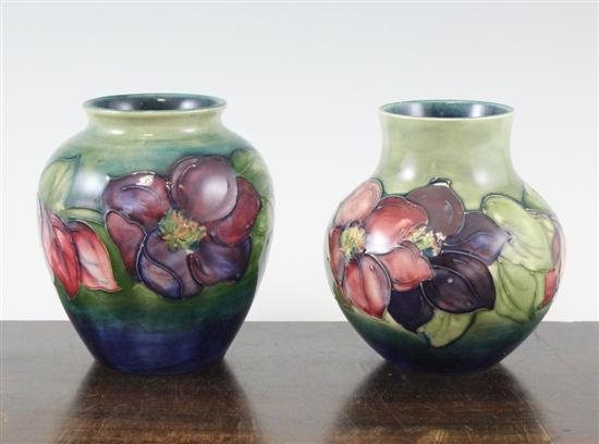 Two Moorcroft Clematis pattern