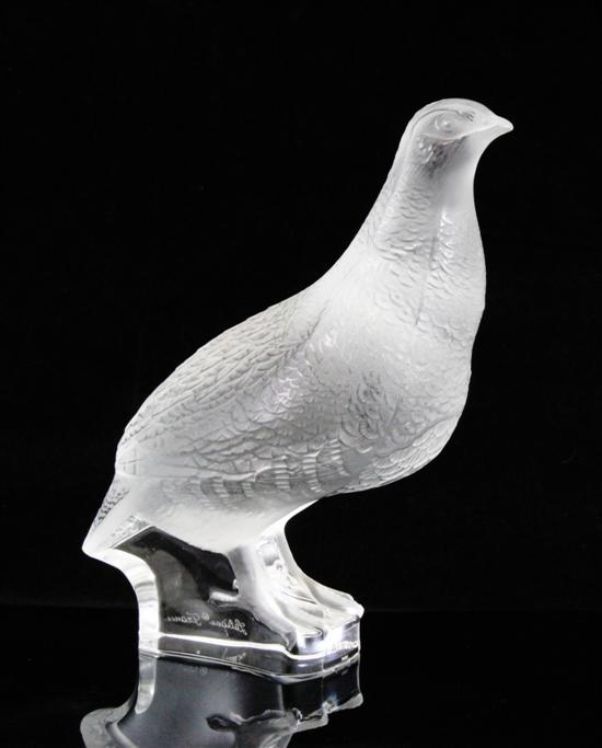 A Lalique glass figure Perdrix 17307e