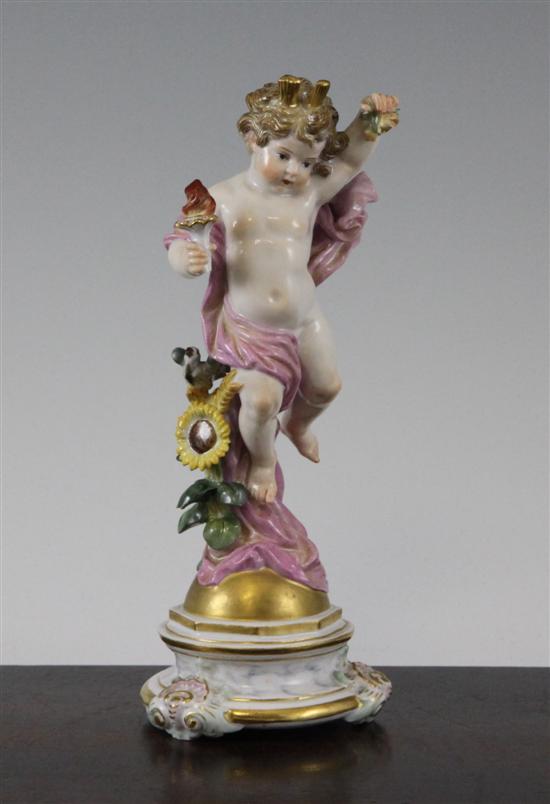 A Meissen figure of Day late 19th