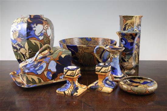 A group of Bursley ware Amstel pattern