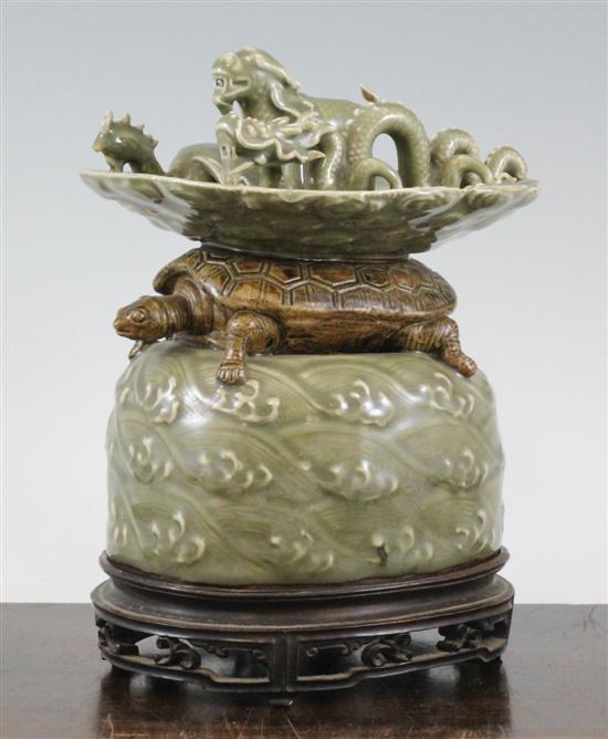 An unusual Japanese celadon olive 1730d6