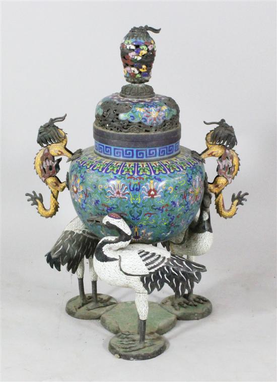 A large Chinese cloisonne enamel 17311f