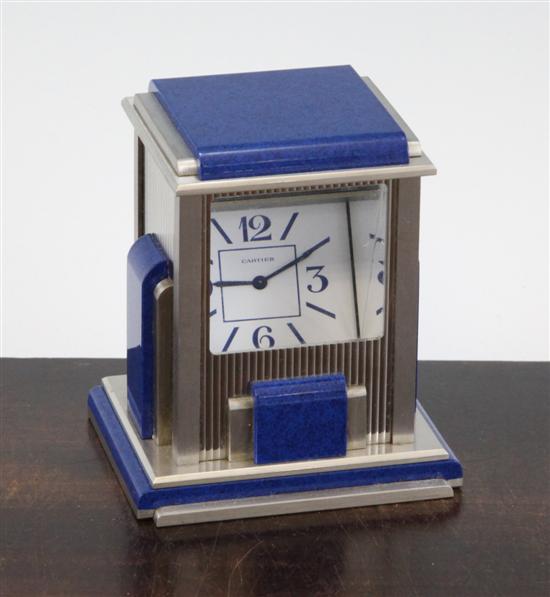 A Cartier silver plated and lapis 17312c