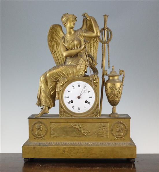 A French Empire ormolu mantel clock