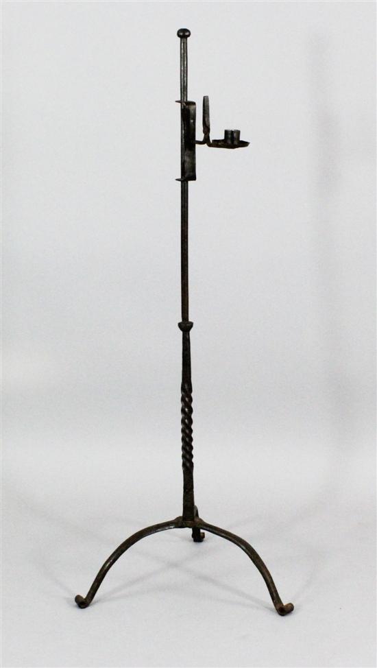 A standing iron adjustable rushlight 173153