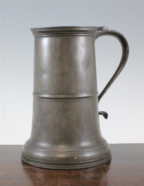 A George III pewter lidless gallon 17315f