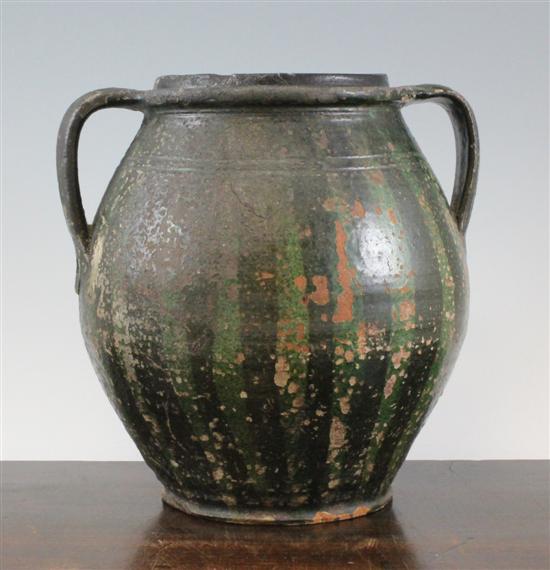 An earthenware twin handled spouted 173173