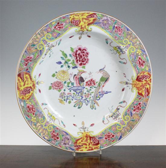 A Chinese famille rose deep dish 17316d